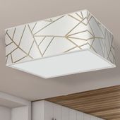 Biały plafon ZIGGY MLP7564 Milagro abażurowa lampa natynkowa square