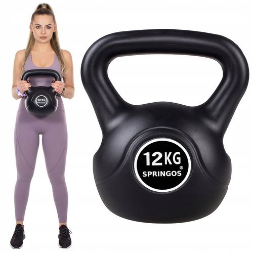 KETTLEBELL DO ĆWICZEŃ 12 kg KULA KETLE HANTLA FITNESS ABS HANTEL CIĘŻAR na Arena.pl