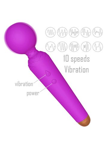 stymulator rechargeable power wand usb 10 functions   flesh na Arena.pl