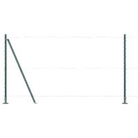 Słupek ogrodzeniowy. 26 pcs Srebrny 3.2 x 3.2 x 140 cm Stal