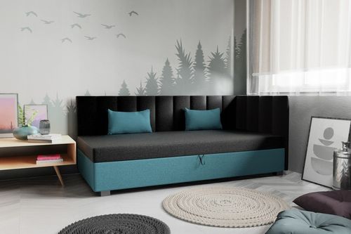 Tapczan pojedynczy 120cm Paula materac+oparcie na Arena.pl