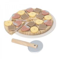 DLA DZIECI DREWNIANA PIZZA DESEROWA DO KROJENIA