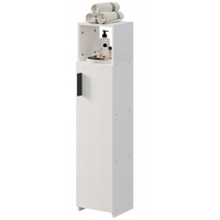 Szafka łazienkowa słupek wąski biały drzwi wysoki półki nowoczesna 101cm