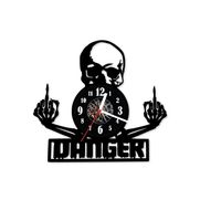 Zegar ścienny z płyty winylowej 298.13 Niebezpieczna Czaszka