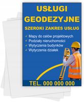 Ulotki A5 reklamowe firmowe 5000 szt dużo wzorów USŁUGI GEODEZYJNE