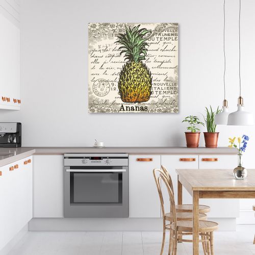 Emaga Obraz na płótnie, Ananas vintage - 30x30 na Arena.pl