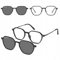 2w1 MAŁE okulary Oprawki Korekcyjne z NAKŁADKĄ PRZECIWSŁONECZNĄ na magnes