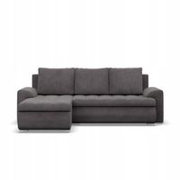 KANAPA NAROŻNIK FORESTA CIEMNY SZARY Rozkładana Funkcja Spania POSO SZTRUKS