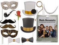 Rekwizyty Do Zdjęć Fotobudka Zestaw Foto Gadżety Akcesoria Urodziny Bal SE