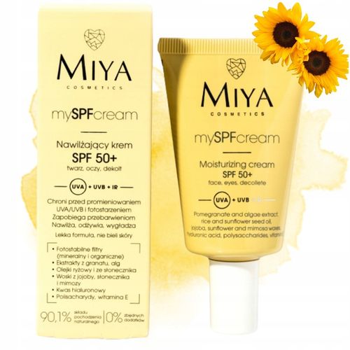 Krem Nawilżający do Twarzy Naturalny Ochronny Wielofunkcyjny SPF 50 40 ml na Arena.pl