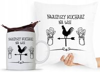 Zestaw Poduszka + Kubek Dla Kucharza Szefa Kuchni Z Nadrukiem Ze Zdjęciem