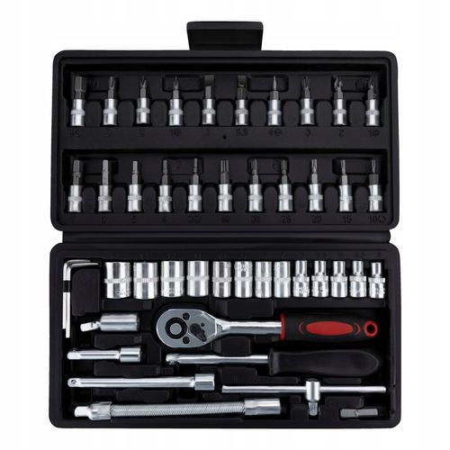 ZESTAW NARZĘDZI BITY KLUCZE INBUSY TORX WALIZKA NARZĘDZIOWA 46 ELEMENTÓW na Arena.pl