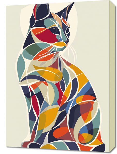 Obraz 50x70cm Kalejdoskopowy Kot zdjęcie 1