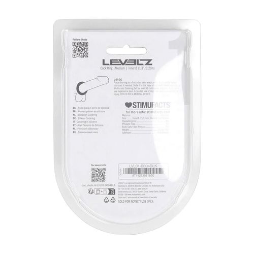 Liquid Silicone Cockring - M - Black na Arena.pl