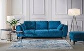 Niebieska Kanapa / Sofa Trzyosobowa 243 cm IMPERIUM DL - Kolory Do Wyboru