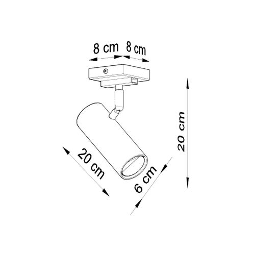 Plafon DIREZIONE 1 czarny na Arena.pl