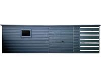 Domek Ogrodowy 6,5x2,5m  wiata 1,5x2,5m okno Antracyt dach spad w tył ID720