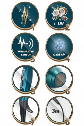SUSZARKA DO WŁOSÓW REMINGTON Z JONIZACJĄ UV + DYFUZOR SENSOR SILNIK na Arena.pl