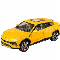 METALOWY MODEL SAMOCHODU LAMBORGINI URUS ŻÓŁTY 1:24 LED DŹWIĘK NA PREZENT