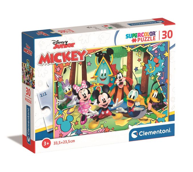 Puzzle 30 super kolor mickey, clementoni +3 lata zdjęcie 1