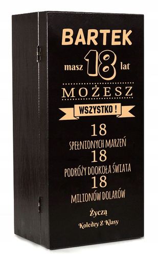 SKRZYNKA NA WHISKY JACK DANIELS PREZENT URODZINY 18 20 25 30 35 40 45 na Arena.pl