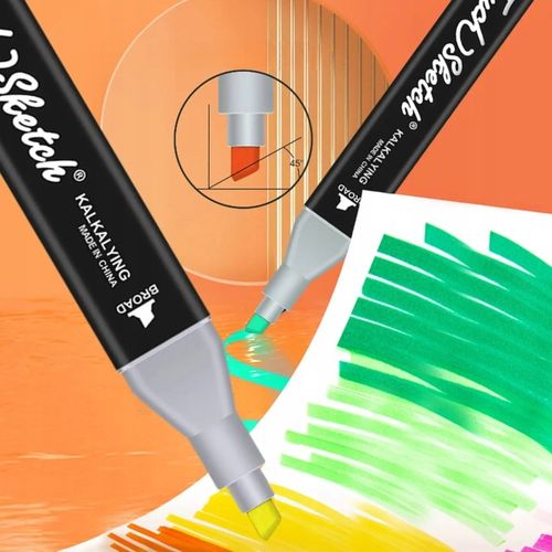 MARKERY ALKOHOLOWE 80 SZTUK PISAKI DWUSTRONNE MAZAKI FLAMASTRY + ETUI TORBA na Arena.pl