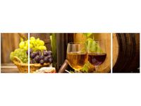 90CM 80 OBRAZ 3 ELEM BIAŁE CZERWONE ŚCIENNY