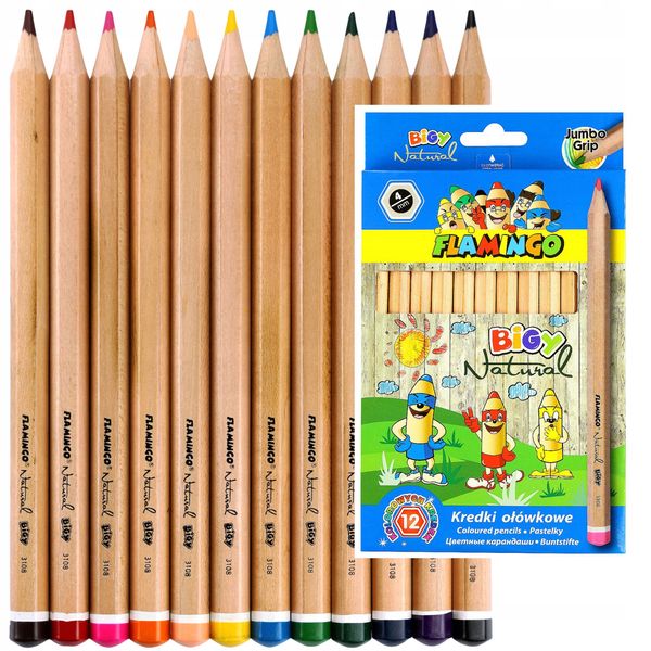 Kredki 12Kol.jumbo Natural zdjęcie 6