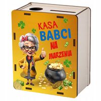 Prezent na dzień Babci i Dziadka WYJĄTKOWA SKARBONKA UPOMINEK