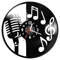 Zegar ścienny z płyty winylowej Muzyka 1079.14