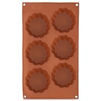 Forma do ciastek silikonowa brązowa kwiatek 30x17,5x3 cm