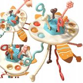 WOOPIE Zabawka Sensoryczna Montessori Gryzak Grzechotka Wielofunkcyjny LIS