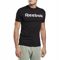 Reebok Męska Koszulka sportowa bawełniana czarna - S