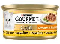Pyszna karma dla kota Gourmet Kawałki w sosie z kurczakiem i witaminami 85g