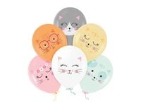 Zestaw balonów "Kotki", 12 cali, 6 szt.