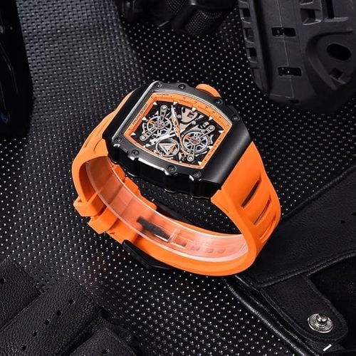 ZEGAREK MĘSKI PAGANI POMARAŃCZOWY KWARC SZKŁO SZAFIROWE ANALOGOWY PD-YS011 na Arena.pl