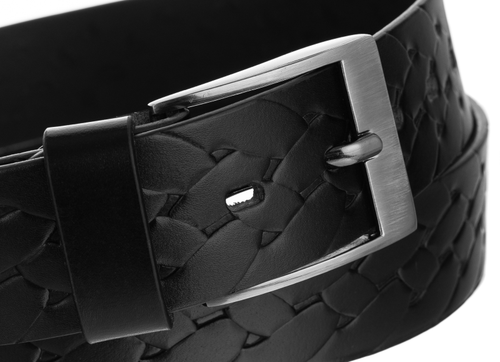 skórzany pasek męski do garnituru klamra - rovicky na Arena.pl