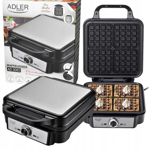 GOFROWNICA ADLER 1800W CHRUPIĄCE GOFRY SOLIDNIE WYKONANA NAJNOWSZY na Arena.pl