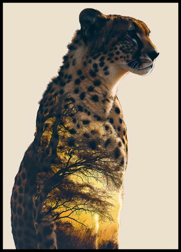 Plakat 64x90cm Gepard Duch Sawanny na Arena.pl