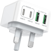 Ładowarka Sieciowa Aioneus 40W 4 Porty 2x USB-C 2x USB-A