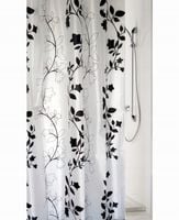 ZASŁONA ZASŁONKA PRYSZNICOWA MATERIAŁOWA WIESZAKAMI KÓŁKAMI KABINY 180x180