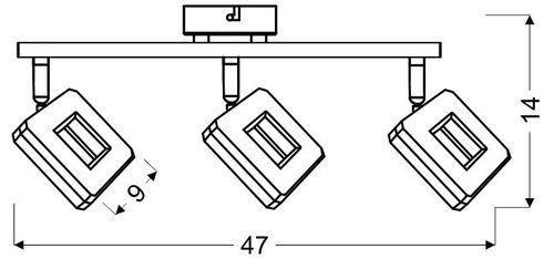 Cynthia listwa 3x5W LED chrom na Arena.pl