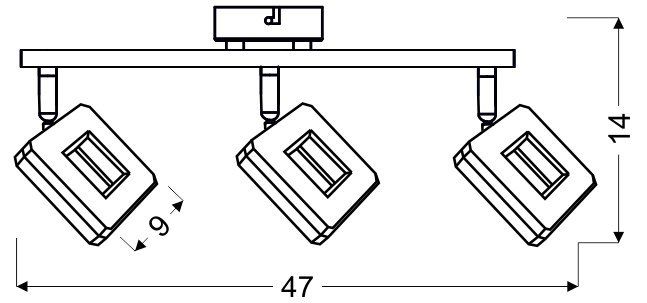 Cynthia listwa 3x5W LED chrom zdjęcie 2
