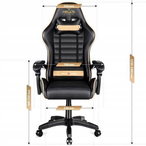 FOTEL GAMINGOWY DLA GRACZA BIUROWY HELL'S na Arena.pl