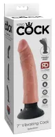 pipedream king cock wibrator z przyssawką 18 cm jasny skory pvc