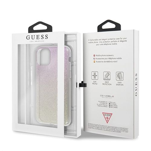 Guess Glitter Gradient - Etui iPhone 11 Pro (Gold/Pink) na Arena.pl