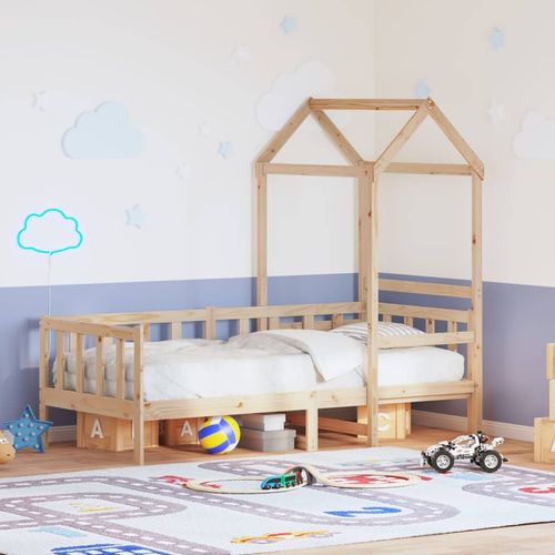 Łóżko dzienne z daszkiem, 80x200 cm, lite drewno sosnowe na Arena.pl