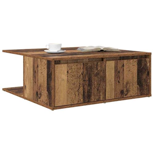 Stolik kawowy with Drawer Stare drewno 80 x 80 x 31 cm na Arena.pl