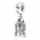 Zawieszka SREBRO 925 Charms Koralik Star Wars R2-D2 Gwiezdne Wojny