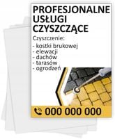 ulotki A6 reklamowe firmowe 1000 szt różne wzory USŁUGI CZYSZCZĄCE